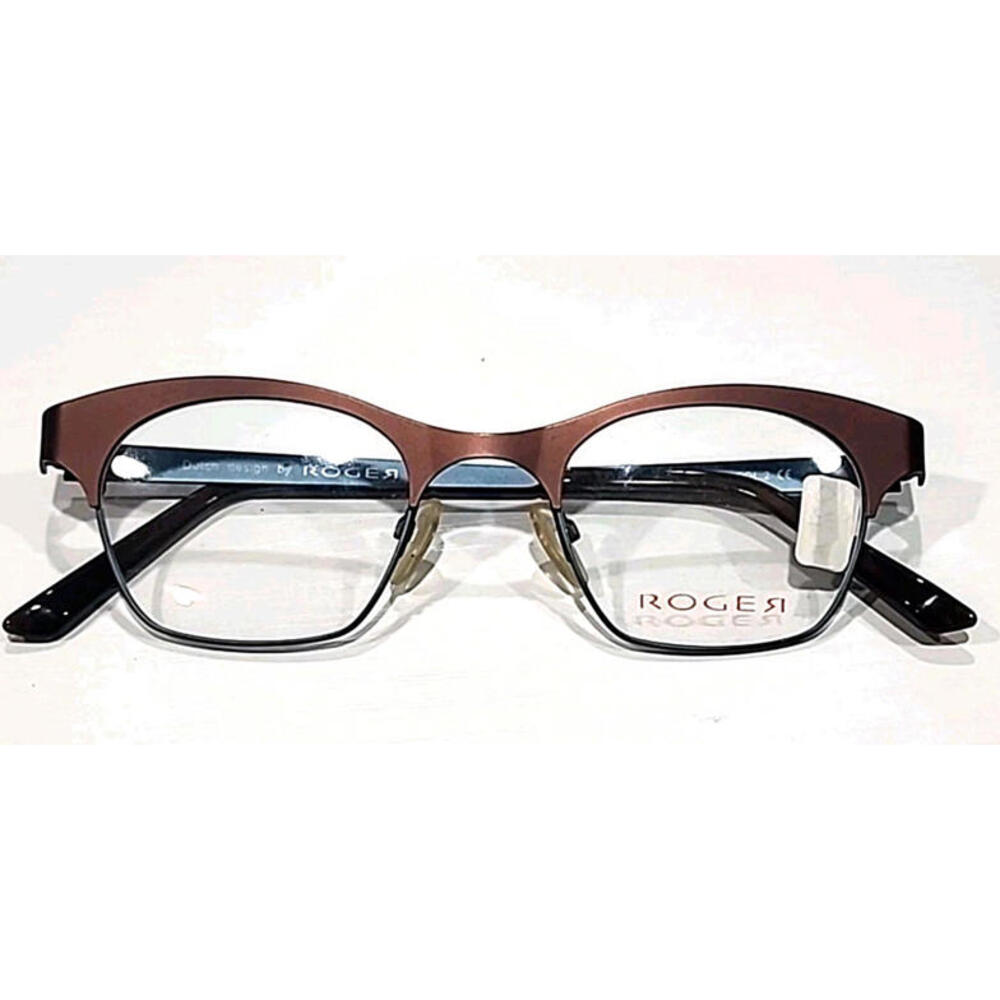 Roger SJAK COL 2 Small Brown Blue Fade Square Cat Eye Eyeglasses 43-21 New